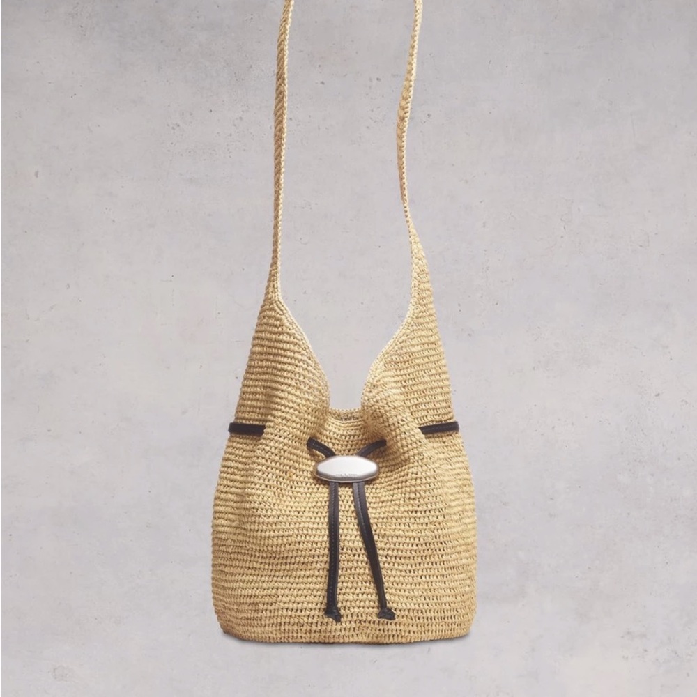 Rag and Bone Raffia Woven Bucket Bag